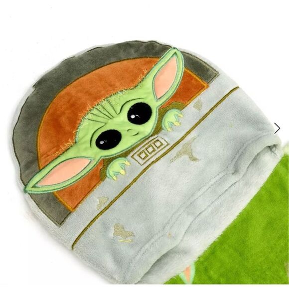 Disney Store The Child Convertible Fleece Throw Star Wars The Mandalorian - Picture 3 of 7